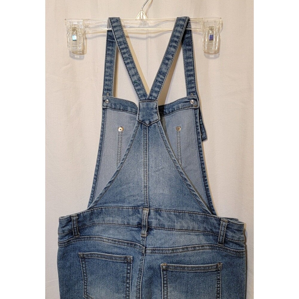 Cat & Jack Girls Super Skinny Denim Overalls Size L 30x26 Stretch - Picture 6 of 7